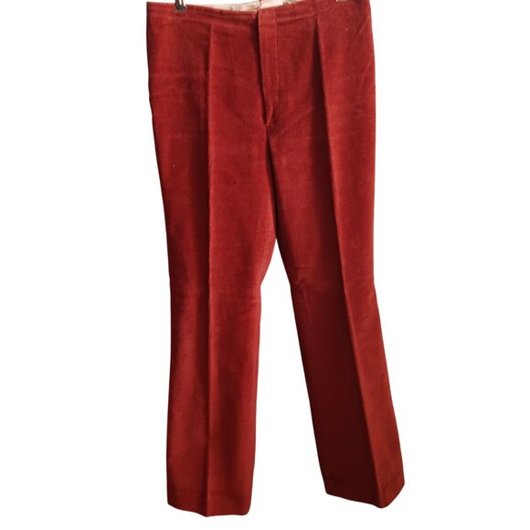 Women's Vintage Corduroy Jacket Pants Set 10 1970's Boho Fleece 30x31 Bootcut - Picture 6 of 11